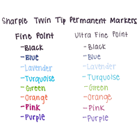 Sharpie Fine & Ultra Fine Twin Tip Markers 4PK