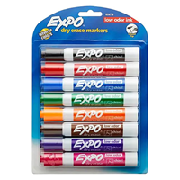 Expo Low-Odor Dry Erase Markers, Chisel Tip 8PK