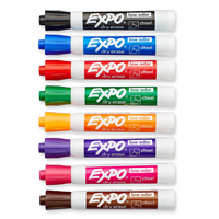 Expo Low-Odor Dry Erase Markers, Chisel Tip 8PK