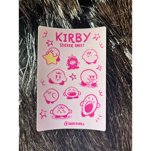 Art of Gabby Ramirez - Kirby Sticker Sheet