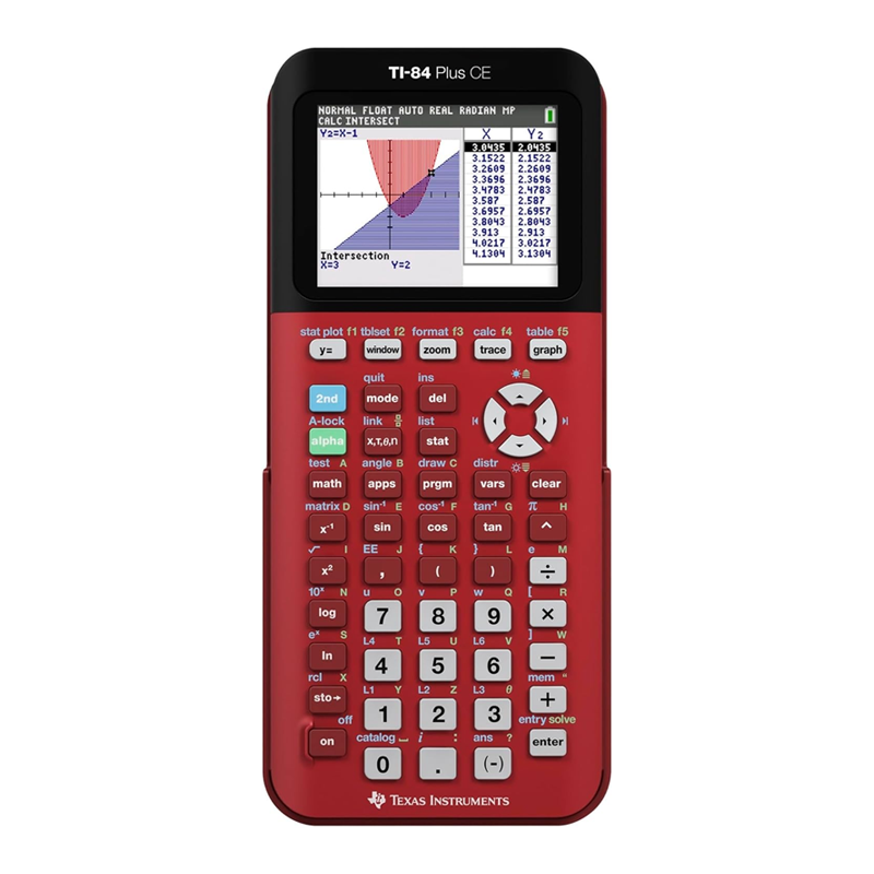 NEW* Texas Instruments TI-84 Plus CE Python Enhanced Graphing Calculator - Red