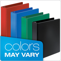 Cardinal® Performer™ Binder, Non-Locking Round Rings, 1.5", 350-Sheet Capacity, Colors May Vary