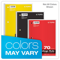 Oxford® 1-Subject Notebook, 8" x 10-1/2", College Rule, 70 Sheets