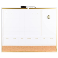 U Brands Gold Metal Frame Dry Erase Calendar 16" x 20"